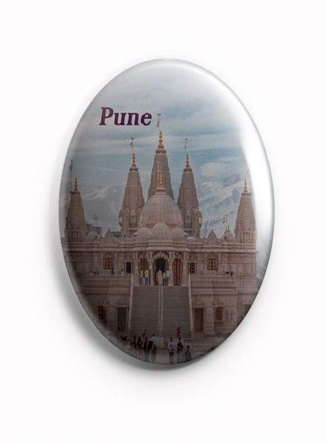 AVI Pune Shri Swamy Narayan Mandir Multi Regular Size Pin Badge Regular Size 58mm R8002093 Metal - Image 1
